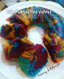 Kek Marble Red Velvet Tanpa Telur