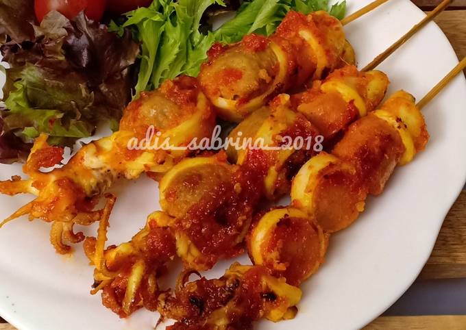 Resep Sate Cumi Bakso Sosis Oleh Adis Sabrina Cookpad