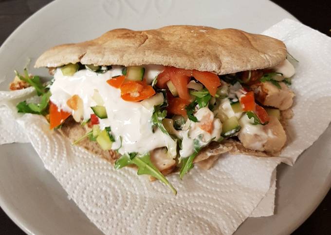 Recipe of Homemade My Really Full Chicken Pitta Bread. 😍