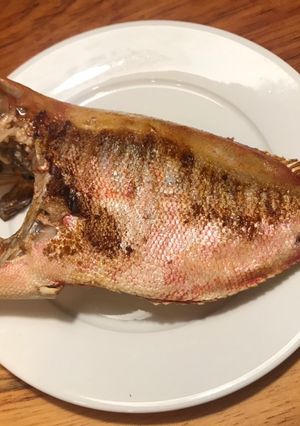 Hình của món Cá sơn thóc nướng mọi.
