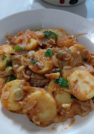 Foto resep Tofu telur jamur enoki