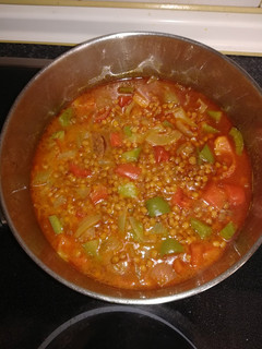 Una foto de Lentejas con verduras y curry