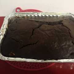 Una foto de Brownie de chocolate con almendras