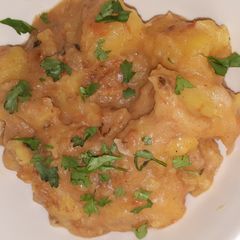 A picture of Plantains in coconut milk.
