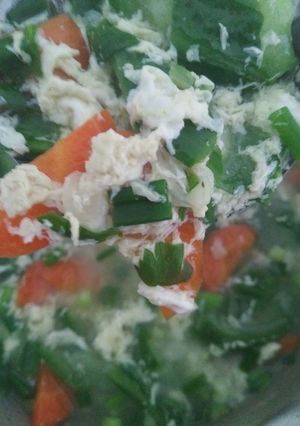 Foto resep Sup oyong telur