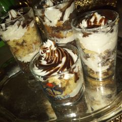 A picture of Cake in a cup.