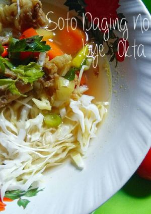Foto resep Soto Daging sapi No Santan