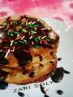 عکسی از دستور پنکیک صبحانه بدون فر