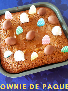 Une photo de Brownie de paques au chocolat au lait