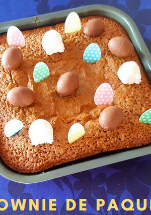 Une photo de Brownie de paques au chocolat au lait