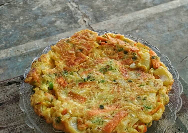 Yachaejeon (pancake sayur Korea) ala Eike