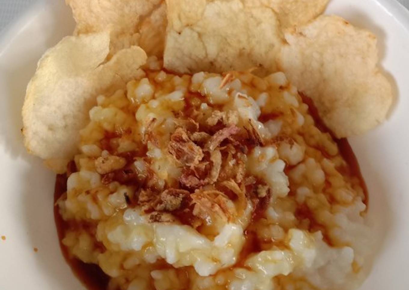 Bubur nasi simple pk bgt