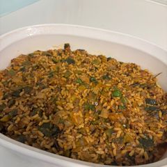 A picture of Chorizo and Roasted Poblano Wild Rice.