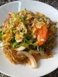 วุ้นเส้นผัดไข่หมูสามชั้น