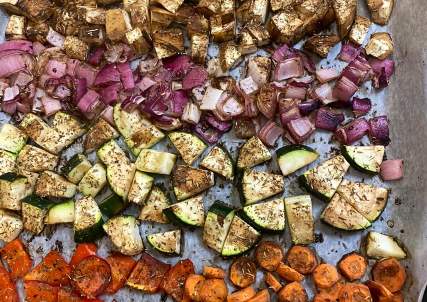 Verdura al horno sin aceite