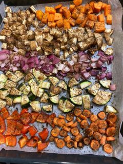 Una foto de Verdura al horno sin aceite
