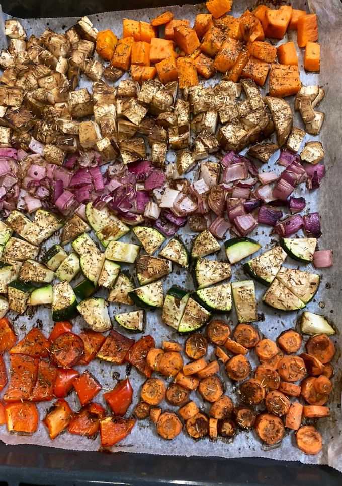 Una foto de Verdura al horno sin aceite