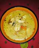 Sopa de pasta con Atún y queso costeño