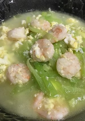 Foto resep Tumis labu siam udang simple