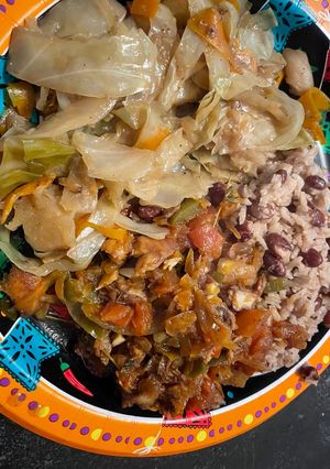 A picture of Jamaican brown stew fish.