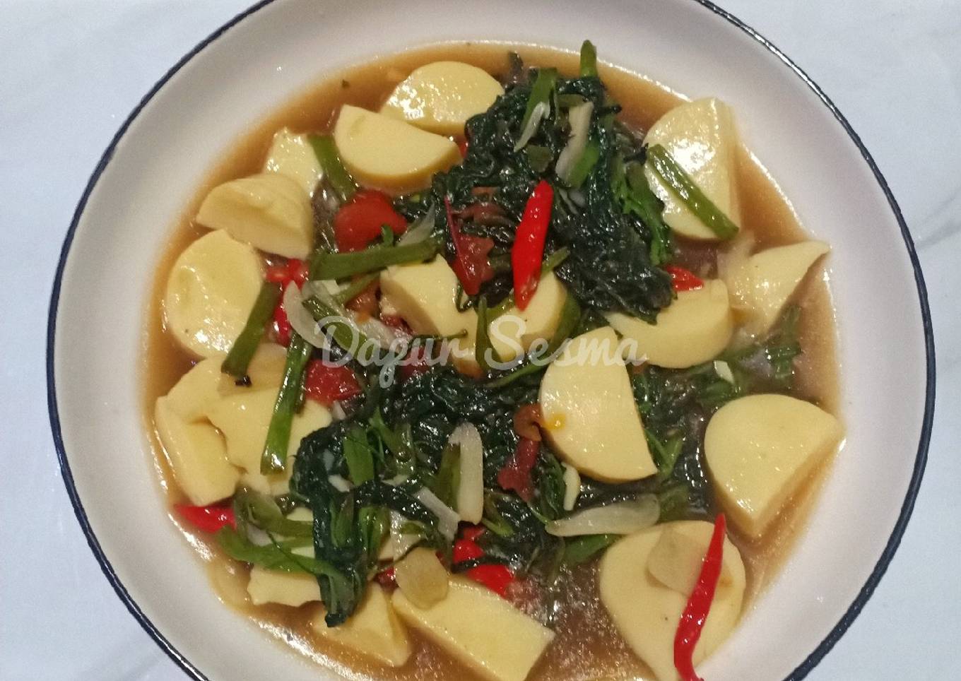 Tumis Kangkung Tahu Saus Tiram