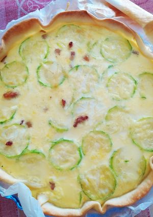 Une photo de Tarte courgettes et lardons
