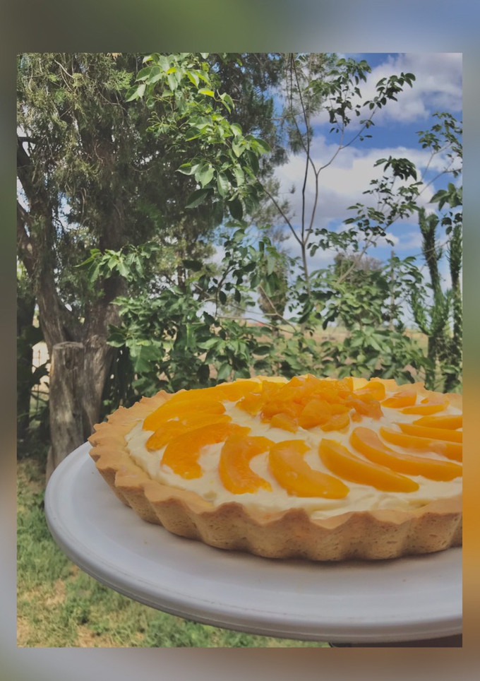 Una foto de Tarta de durazno