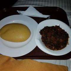 A picture of Stewed vegetable with eba.