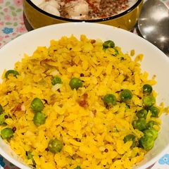 A picture of Green peas poha.