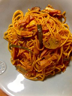 A picture of Japanese Spaghetti NAPOLITAN.