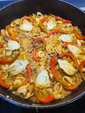 Arroz con calamar y gambas Celi