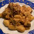 Ñoquis de Pollo al curry picante