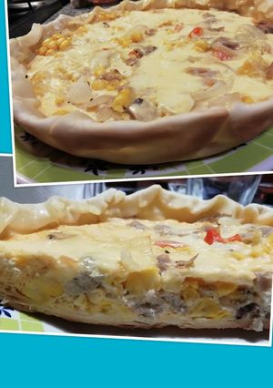 Una foto de Tarta de pollo y estreno!