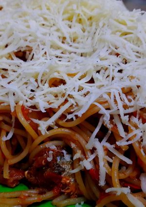Foto resep Spaghetti sarden saos mercon