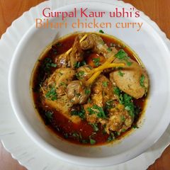 A picture of Bihari chicken curry 🐓🧄.