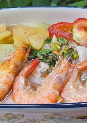 Hình của món Mì nấu tôm chua.