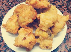 Una foto de Buñuelos de banana o manzana