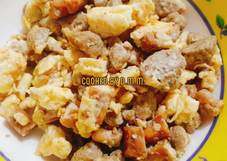 Resep Orak arik tempe + bakso daging sapi (batita), Bisa Manjain Lidah