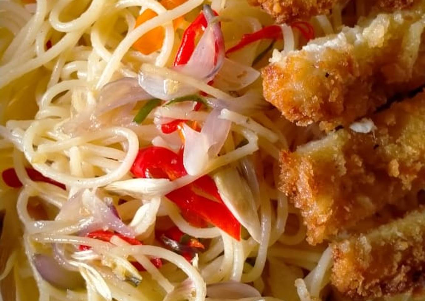 Spaghetti dengan cabai rawit