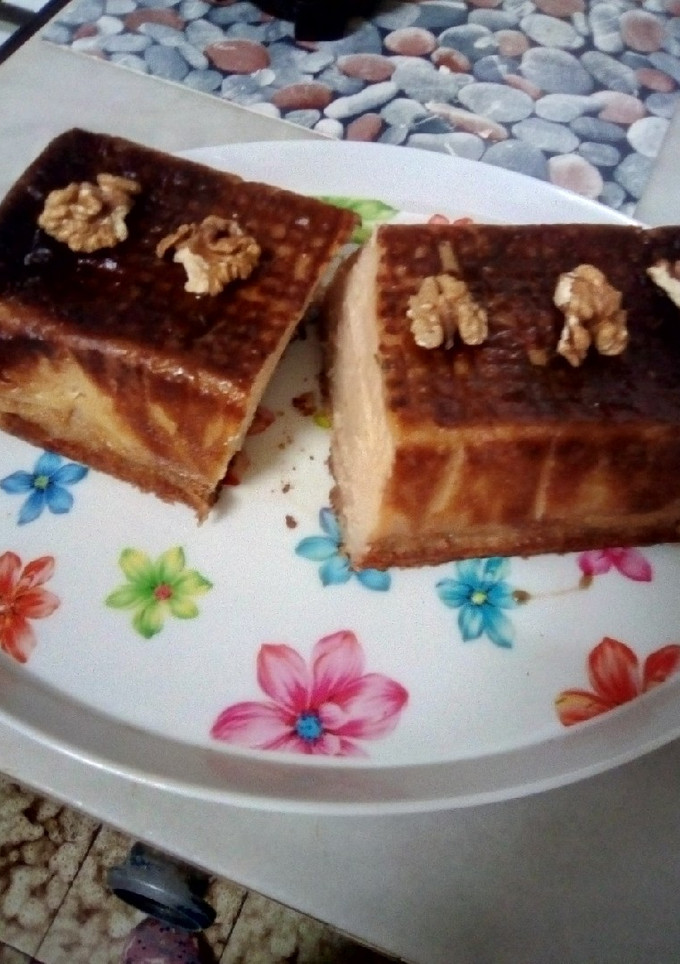 Una foto de Puding de magdalenas