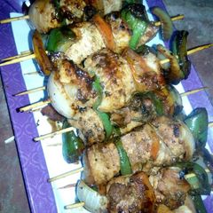 A picture of Chicken shashlik sticks.