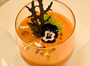 Una foto de Gazpacho!! Sin miga de pan 🍅