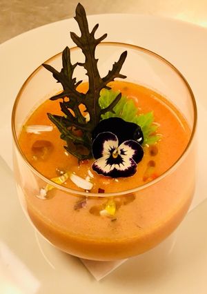 Una foto de Gazpacho!! Sin miga de pan 🍅