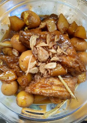 Foto resep Semur Telur Puyuh, kentang, tahu