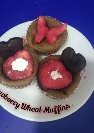 A picture of Strawberry Wheat Muffins.