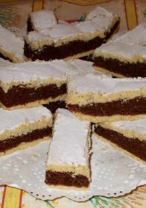 Csokis-diós szelet recept fotója