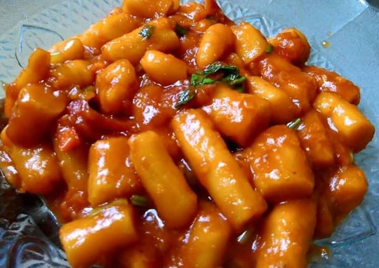 Kue Beras (Teokbokki) Sederhana