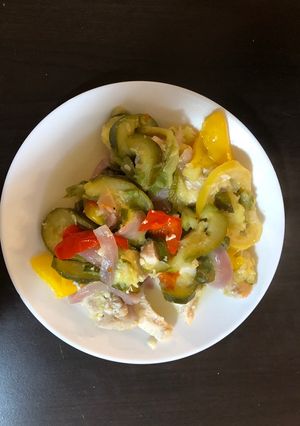 A picture of Lemon Garlic Zucchini Chicken.