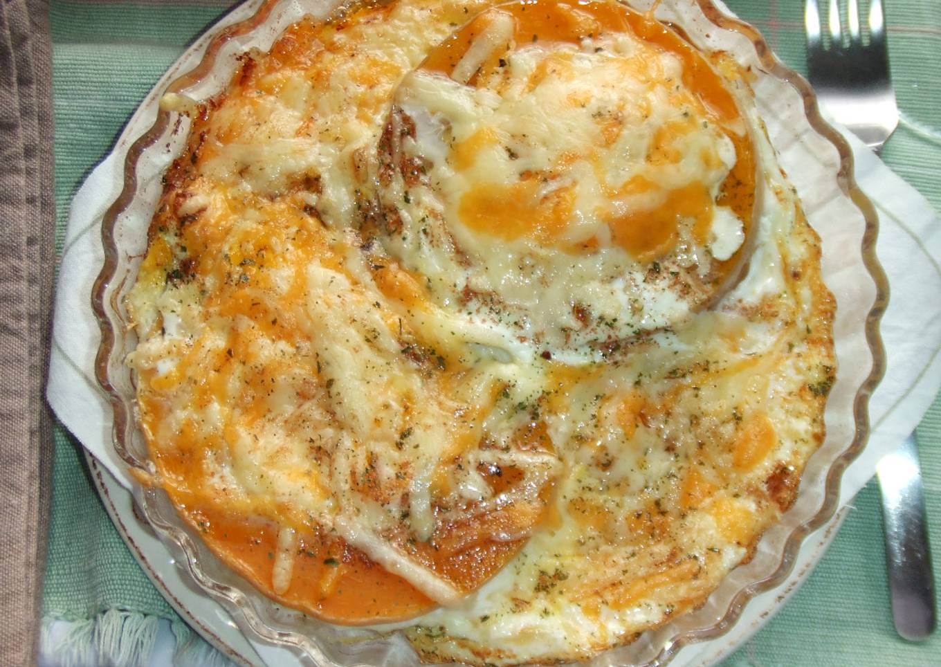 Gratinado de calabaza con huevos