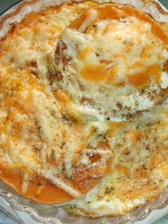 Una foto de Gratinado de calabaza con huevos